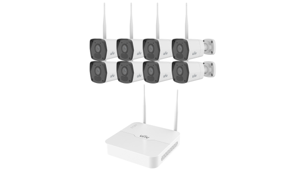 Uniview KIT/NVR301-08S4-LW/8*IPC2122LB-AF28WK-WF – 1 Hard Disk 8-Channel NVR Kit(Wi-Fi,Including 8 PCS Mini Bullet Camera)