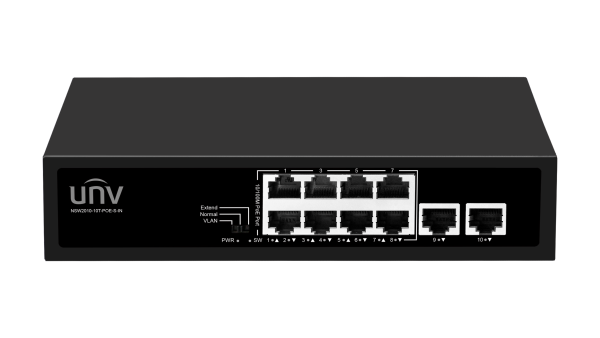 Uniview NSW2010-10T-POE-S-IN – 8-Port PoE Uplink-Port 200 Megabit,PoE 96W