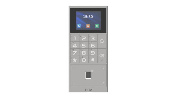 Uniview OET-131E-HMFK-W – Intelligent Access Control Machine(Screen,Button,Fingerprint,Card Swipe)