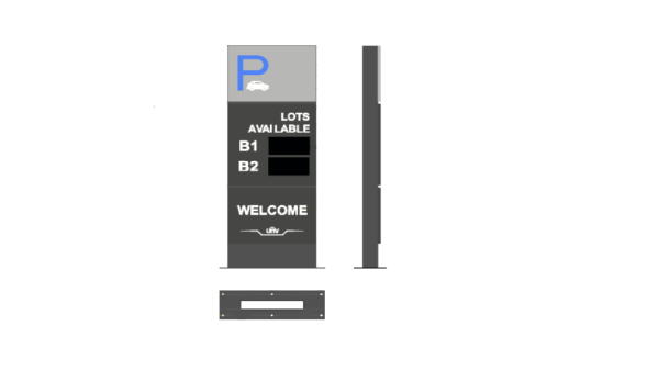 Uniview PKS3302-RG – Double-Level Parking Availability Information Screen