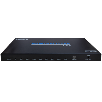 Uniview VD0108-UH@US – 1×8 HDMI 2.0 Splitter(American Standard Power)